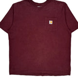 Carhartt T-Shirt - XL Burgundy Cotton