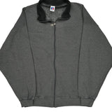 Russell Athletic Track Jacket - 2XL Gray Cotton Blend