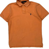 Polo By Ralph Lauren Slim Fit Polo Shirt - Medium Orange Cotton