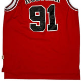 Chicago Bulls Adidas #91 Rodman Jersey - XL Red Polyester