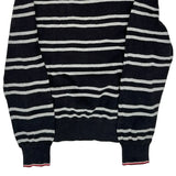 Tommy Hilfiger Striped 1/4 Zip - XS Grey Cotton