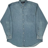 Ralph Lauren Oversized Denim Shirt - Large Light Wash Cotton