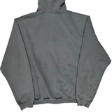 Adidas Spellout Hoodie - Large Gray Cotton Blend