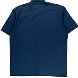Dickies Short Sleeve Shirt - Large Blue Polyester Blend