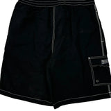 Swim Polo By Ralph Lauren Contrast Stitch Sport Shorts - Mediumw 8L Black Nylon