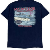 Freedom Loud And Clear Harley Davidson Graphic T-Shirt - Small Blue Cotton