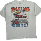Racing Delta Graphic T-Shirt - XL White Cotton