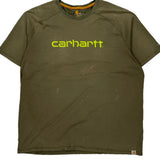 Carhartt T-Shirt - 2XL Green Cotton
