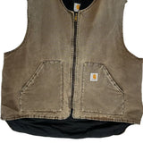 Made In USA Carhartt Gilet - 2XL Brown Cotton