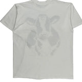 Single Stitch Cow Unbranded Graphic T-Shirt - Large Black Cotton