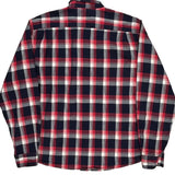 Wrangler Checked Flannel Shirt - XL Navy Cotton