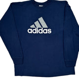 Adidas Long Sleeve T-Shirt - XL Navy Cotton