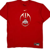 Ohio State Football Nike T-Shirt - Medium Red Cotton