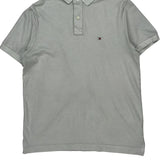 Tommy Hilfiger Polo Shirt - Small Grey Cotton