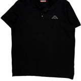 Kappa Polo Shirt - XL Black Cotton