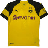Borussia Dortmund Puma 2018-19 Home Football Shirt - Medium Yellow Polyester