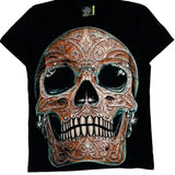 Glow In The Dark Rock Eagle Single Stitch T-Shirt - Small Black Cotton