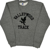 Made In USA Russell Athletic Valleywood Track Sweatshirt - Small Grey Cotton Blend