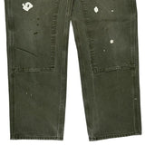 Carhartt Double Knee Carpenter Trousers - 34W 34L Green Cotton