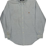 Polo By Ralph Lauren Striped Shirt - Medium Blue Cotton