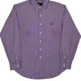 Ralph Lauren Striped Shirt - XL Purple Cotton