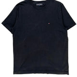 Tommy Hilfiger T-Shirt - Large Black Cotton