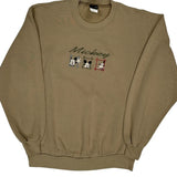 Disney Mickey Unlimited Cartoon Sweatshirt - Large Beige Cotton