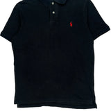 Polo By Ralph Lauren Polo Shirt - Medium Black Cotton