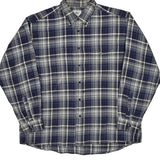 Lacoste Checked Flannel Shirt - XL White Cotton