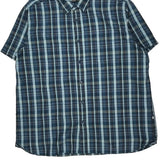 The North Face Checked Short Sleeve Shirt - XL Blue Cotton