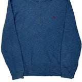 Polo By Ralph Lauren 1/4 Zip - 2XL Blue Cotton