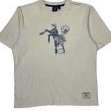 Colts Reebok Nfl T-Shirt - Medium Cream Cotton