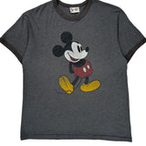 Disney Cartoon T-Shirt - Medium Gray Cotton Blend