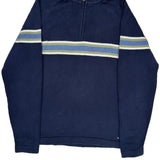 Tommy Hilfiger Striped Jumper - Small Navy Cotton
