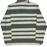 Lacoste Striped Rugby Shirt - Large Green Cotton