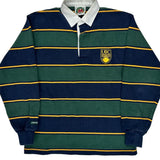 Ubc Barbarian Striped Rugby Shirt - Medium Blue Cotton