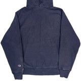 Reverse Weave Champion Hoodie - Medium Blue Cotton Blend