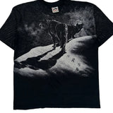 Wolf Harlequin Graphic Aop T-Shirt - XL Black Cotton