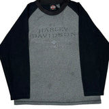 Heartland Burlington Iowa Harley Davidson Graphic Long Sleeve T-Shirt - XL Black Cotton