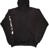 Carhartt Spellout Hoodie - XL Black Cotton Blend