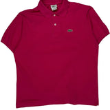 Lacoste Polo Shirt - Large Pink Cotton