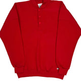 90'S Blank Made In USA Lee Sweatshirt - Large Red Cotton Blend