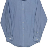 Tommy Hilfiger Pinstripe Shirt - Small Blue Cotton
