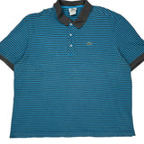 Lacoste Striped Polo Shirt - 3XL Blue Cotton
