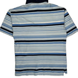 Avirex Striped Polo Shirt - Medium Blue Cotton