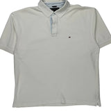 Tommy Hilfiger Polo Shirt - XL White Cotton