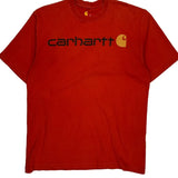 Carhartt T-Shirt - Medium Red Cotton