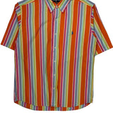 Ralph Lauren Striped Short Sleeve Shirt - Large Multicoloured Cotton