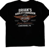 Eagle Design Harley Davidson Graphic T-Shirt - XL Black Cotton