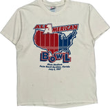 All American Bowl Hanes Graphic T-Shirt - Medium White Cotton